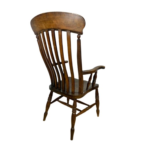 963 - Victorian elm and beech country house armchair. 115cm