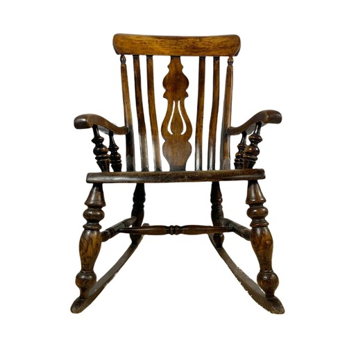 964 - Victorian elm country house rocking chair