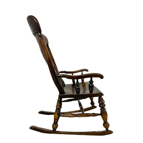 964 - Victorian elm country house rocking chair