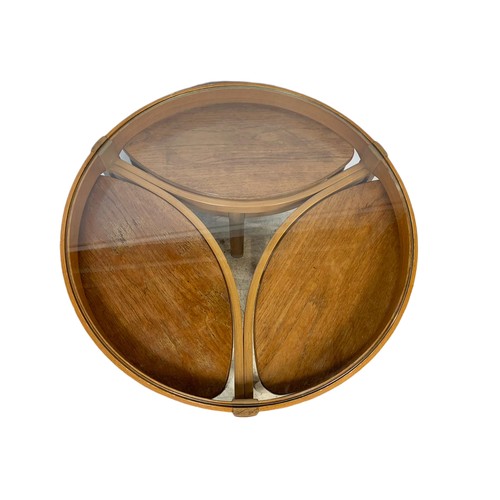 1004 - Nathan teak mid century trinity nest of tables/coffee table. 82x51.5cm