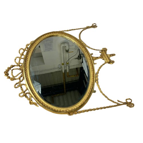 1007 - Late 19th century gilt framed mirror in the style of Robert Adams of 1760’s. 92x94cm