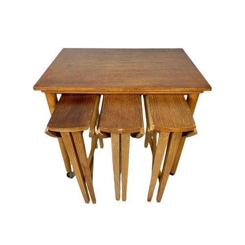 1052 - Danish teak mid century nest of table designed by Poul Hundevad