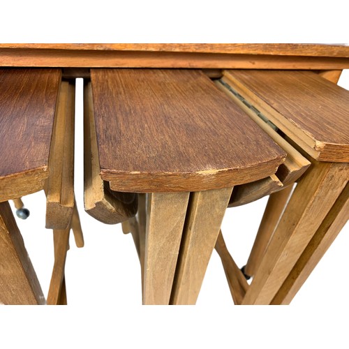 1052 - Danish teak mid century nest of table designed by Poul Hundevad