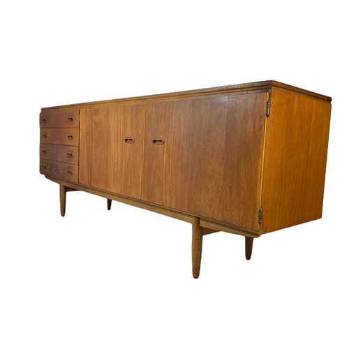 969 - Swedish teak mid century sideboard. 198x47x79cm