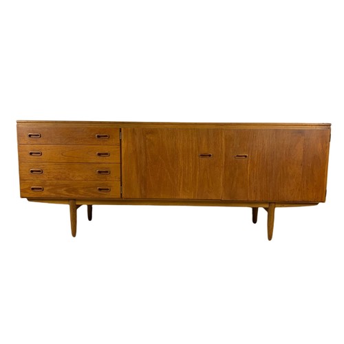 969 - Swedish teak mid century sideboard. 198x47x79cm