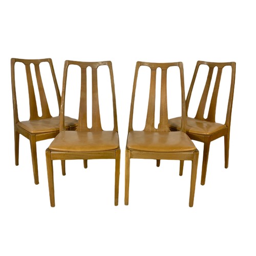 971 - Nathan mid century extending table and 4 chairs. Unextended 152.5x99x76.5cm