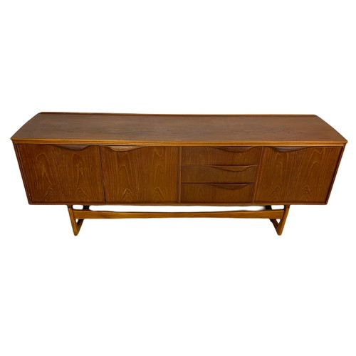 973 - Teak mid century sideboard by William Lawrence. 192.5x43x73.5cm