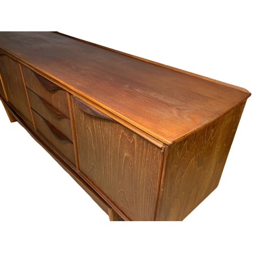 973 - Teak mid century sideboard by William Lawrence. 192.5x43x73.5cm