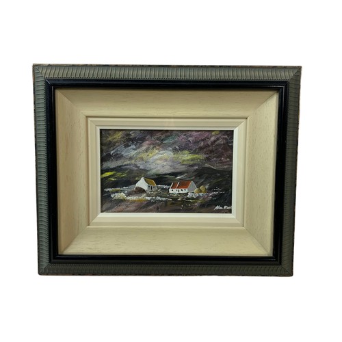 572 - 2 Allan Kirk oil paintings in a shadow box frame. 41/33cm