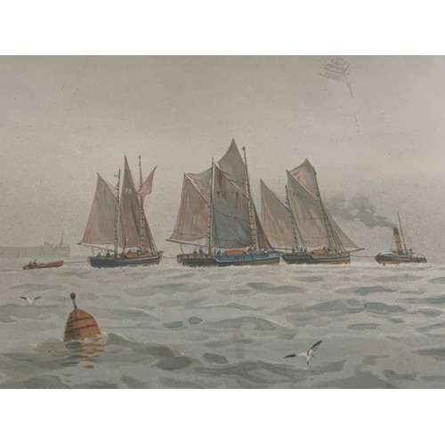 629 - G. S. Walters watercolour painting. 64/32cm