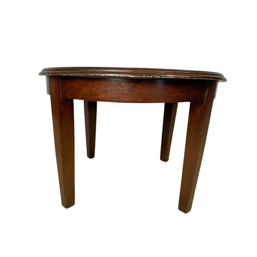 1073 - Edwardian inlaid mahogany side table. 56x39cm