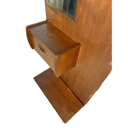 1076 - Mid century teak hallstand. 183cm