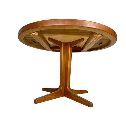 1079 - Danish teak mid century dining table, no leaves. 120cm x 73cm