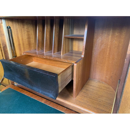 1093 - 1960’s teak mid century cocktail/writing cabinet with fitted interior.  114/41/114cm