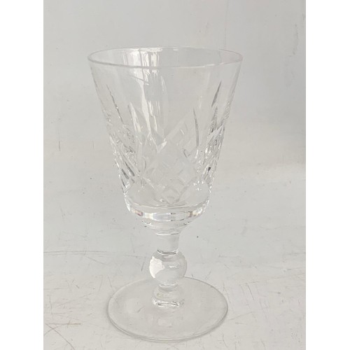 602 - 2 sets of crystal glasses.