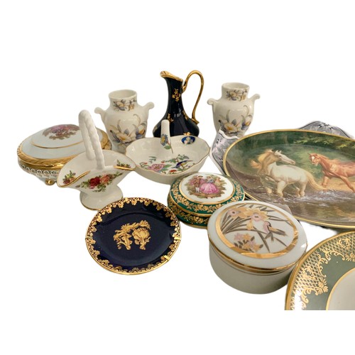 761 - Quantity of pottery including Royal Albert Old Country Rose, Aynsley, Limoges, Royal Doulton.