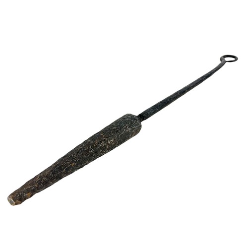 204d - Victorian cast goffering iron with poker