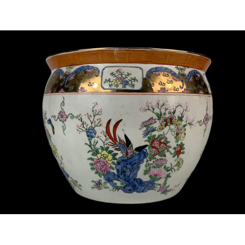 541a - Large ornate Chinese jardinière, 33cm x 24.5cm