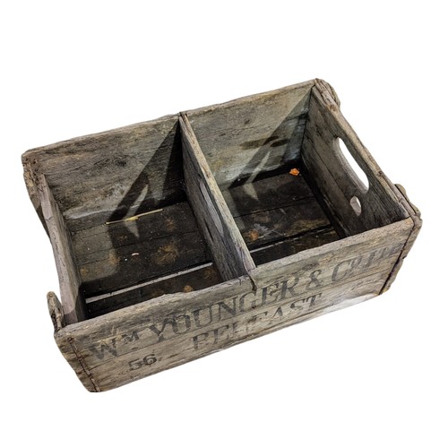 769 - Vintage wooden crate with light fitting