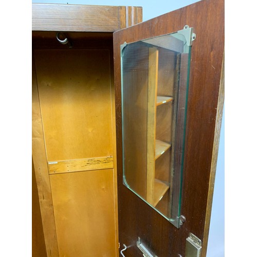 1126 - Vintage 1930s oak 2 door gent's wardrobe, 91cm x 46cm x 183.5cm