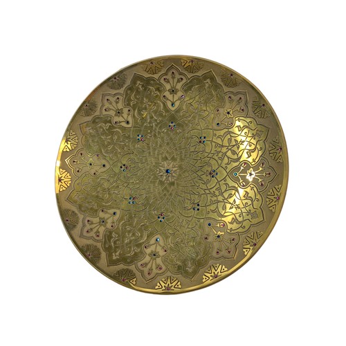 519a - Ornate brass centre piece/bowl, 33cm