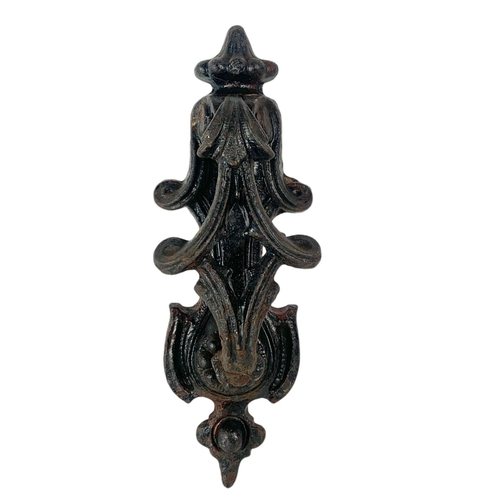 14 - Victorian cast iron door knocker. 24cm