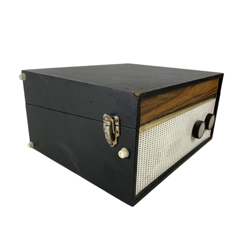 142 - Vintage record player. 32 x 27 x 16cm