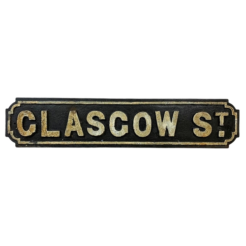 30 - Edwardian cast iron street sign. 85.5cm