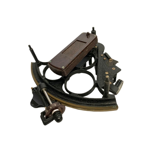 36 - Vintage Sestrel sextant by Henry Browne & Son in a mahogany case. Sextant measures 24/25/11. Box 28/... 