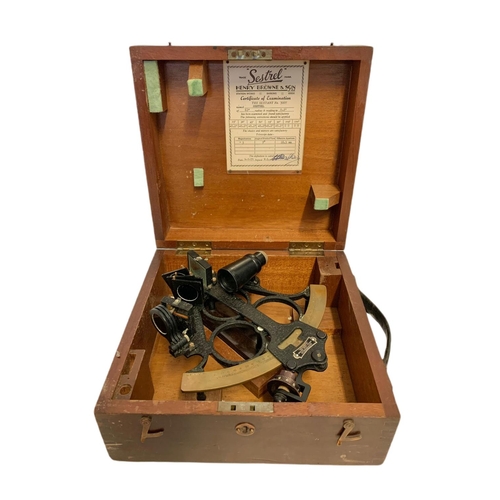 36 - Vintage Sestrel sextant by Henry Browne & Son in a mahogany case. Sextant measures 24/25/11. Box 28/... 