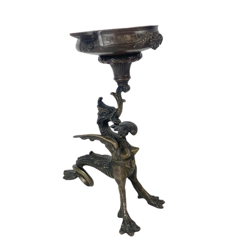 80 - 19th century bronze incense burner. 25cm