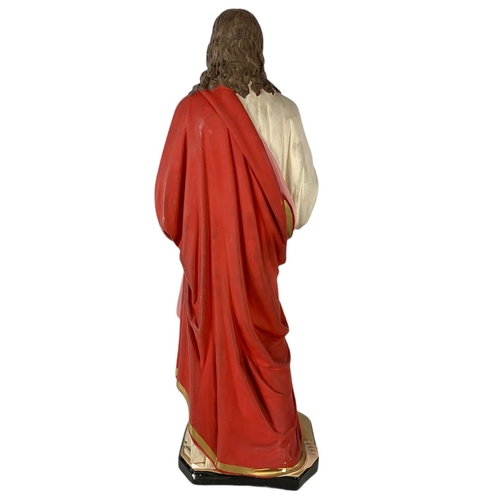 91 - Large early 20th century Jesus figure. 65cm