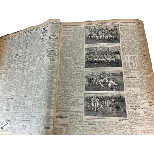 94 - Large Belfast News Letter 1925, 1, news print book. 51 x 64 x 13cm