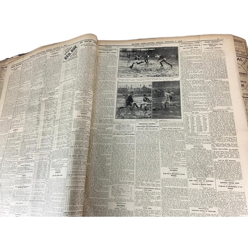 94 - Large Belfast News Letter 1925, 1, news print book. 51 x 64 x 13cm