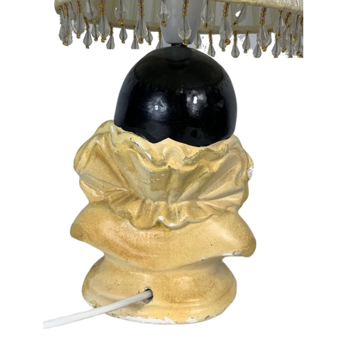 110 - Vintage 1950’s Pierrot Sphere clown lamp. 36cm