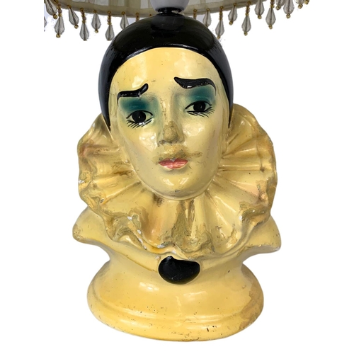 110 - Vintage 1950’s Pierrot Sphere clown lamp. 36cm