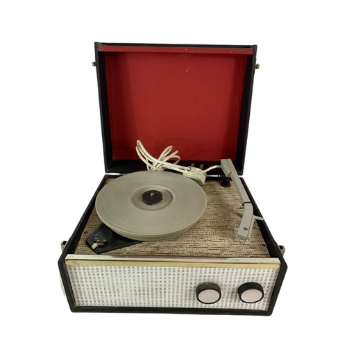 142 - Vintage record player. 32 x 27 x 16cm