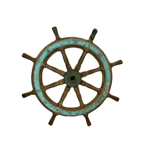 21 - 19th century ships wheel. 74cm