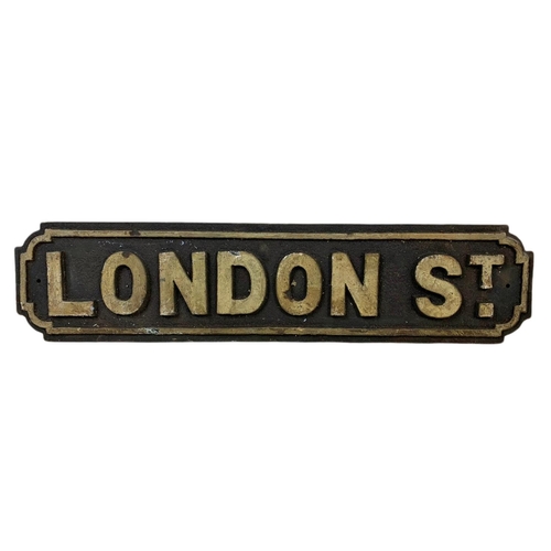 29 - Edwardian cast iron street sign. 76.5cm