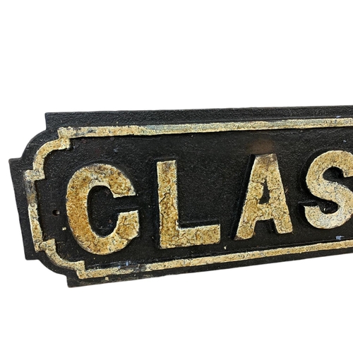 30 - Edwardian cast iron street sign. 85.5cm