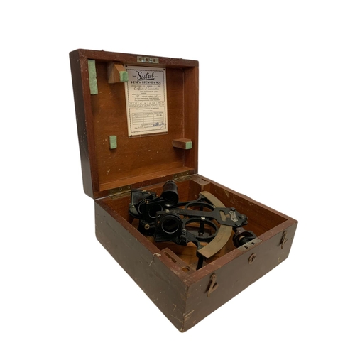 36 - Vintage Sestrel sextant by Henry Browne & Son in a mahogany case. Sextant measures 24/25/11. Box 28/... 