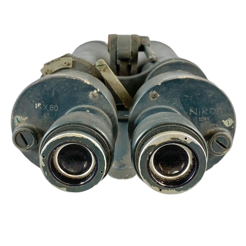 44 - WWII Japanese naval binoculars by Nikon. 48cm