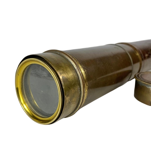 47 - Large 19th century telescope. Full extended 110cm.