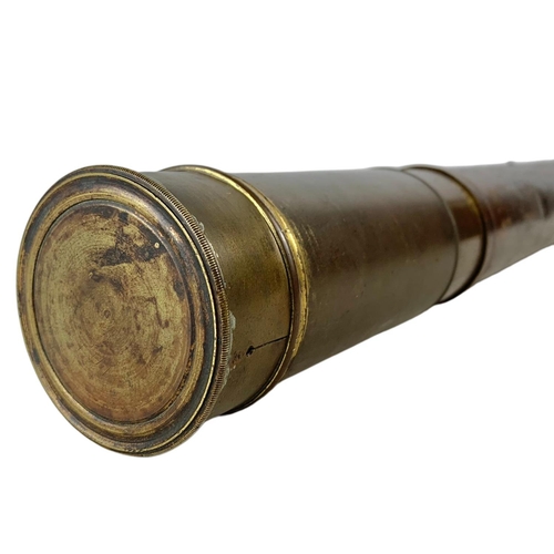 47 - Large 19th century telescope. Full extended 110cm.