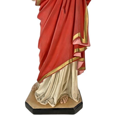 91 - Large early 20th century Jesus figure. 65cm