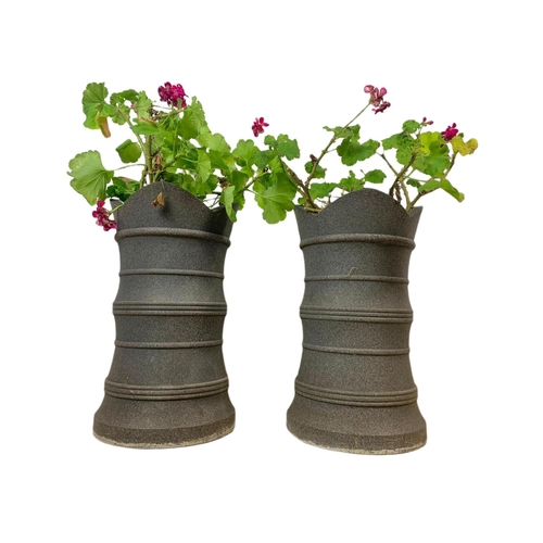 124 - Pair of plastic garden planters, 51cm