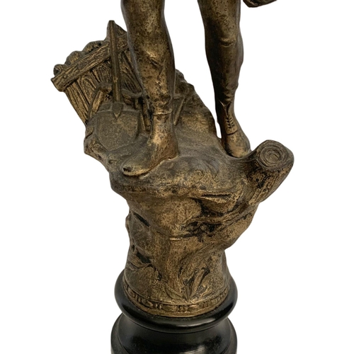 127 - Late 19th century spelter figure. 47cm