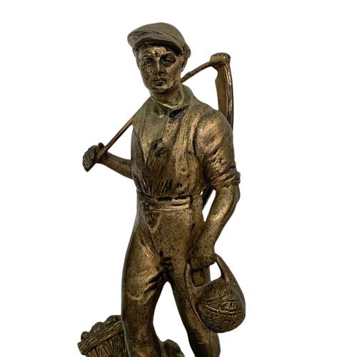 127 - Late 19th century spelter figure. 47cm