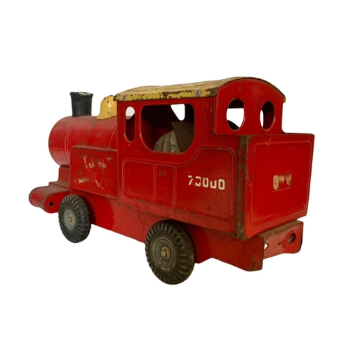 164 - Large vintage tinplate train by Triang. 44 x 24cm