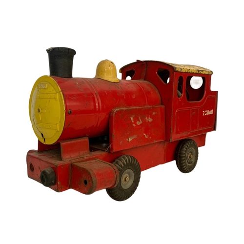 164 - Large vintage tinplate train by Triang. 44 x 24cm